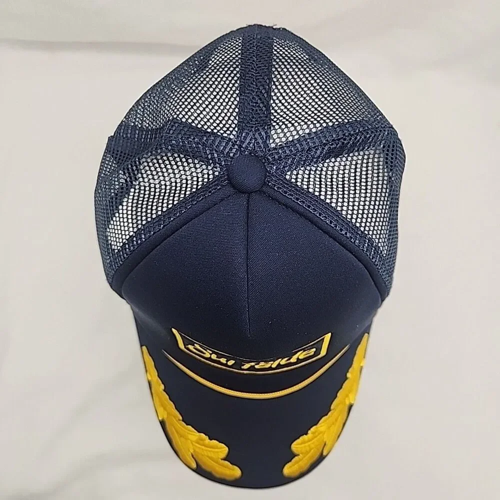 Cap Surfside Scrambled Eggs Gold Leaf Navy Foam Front Trucker Mesh Snapback Hat